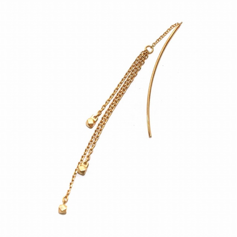  Star Jewelry STAR JEWELRY Girl earrings K10 chain hook Gold /TK lady's 