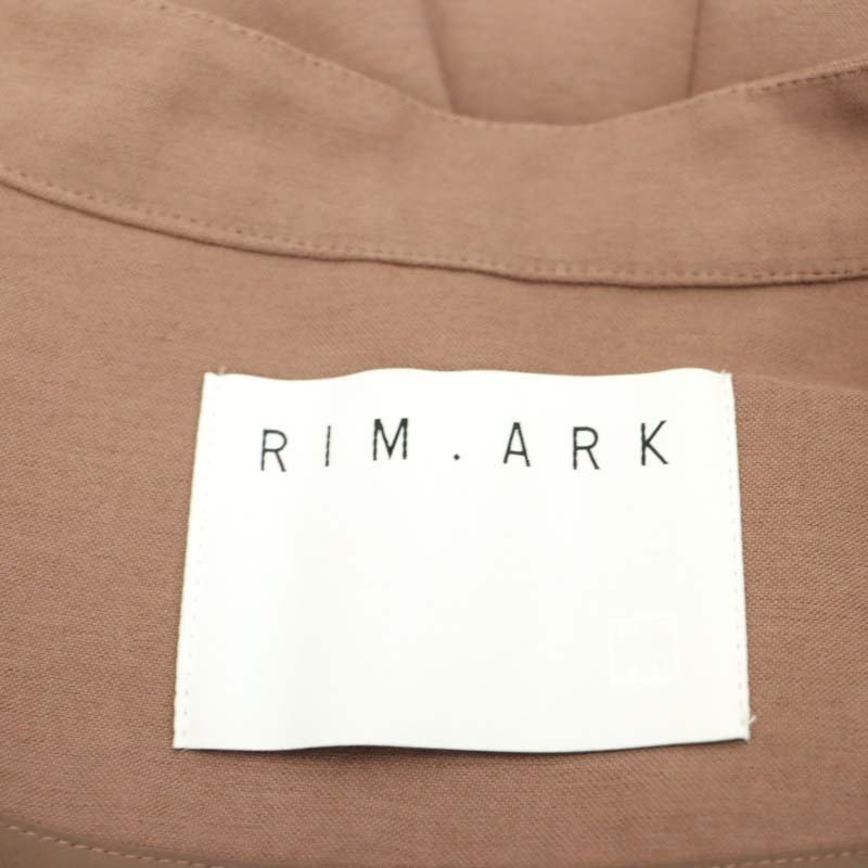 リムアーク rim.ark 21SS Nocollar box shape vest ベスト ロング ノーカラー カラーレス 36 ピンクブラウン /DF ■OS レディース_画像3