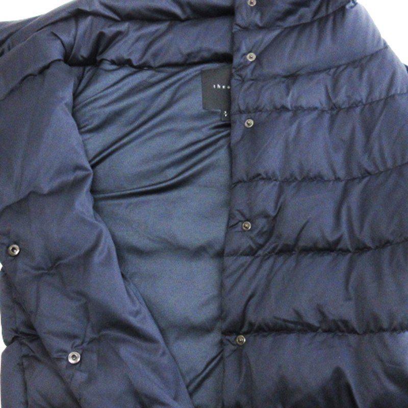 セオリー theory SUEDED PUFFER ダウン コート 01-6109100 ネイビー S ■GY11 レディース_画像5