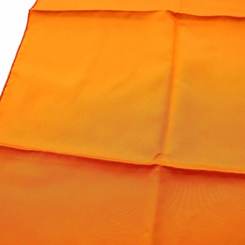 未使用品 エルメス HERMES カレ70 シルク100％ スカーフ ロゴ オレンジ /TK ■OH レディース_画像5