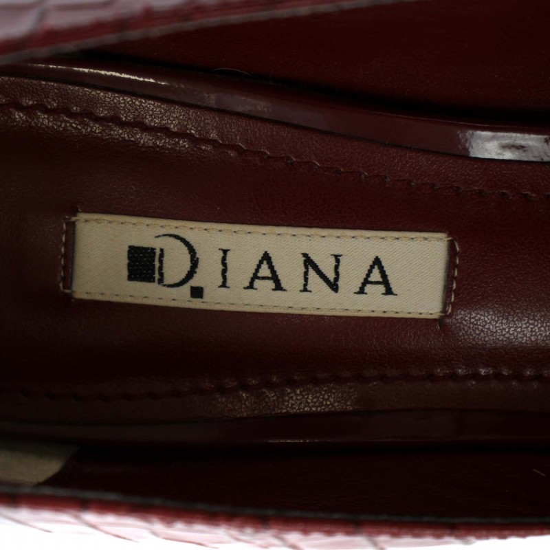 ダイアナ DIANA パンプス ハイヒール ポインテッドトゥ クロコ 型押し レザー 25cm 赤 レッド 19280 /BM レディース_画像5