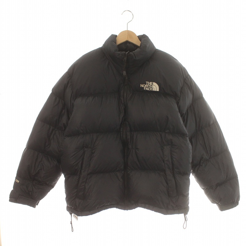 ザノースフェイス THE NORTH FACE Nuptse Jacket ヌプシジャケット ダウン アウター ロゴ ジップアップ ナイロン L 黒 88025_画像1