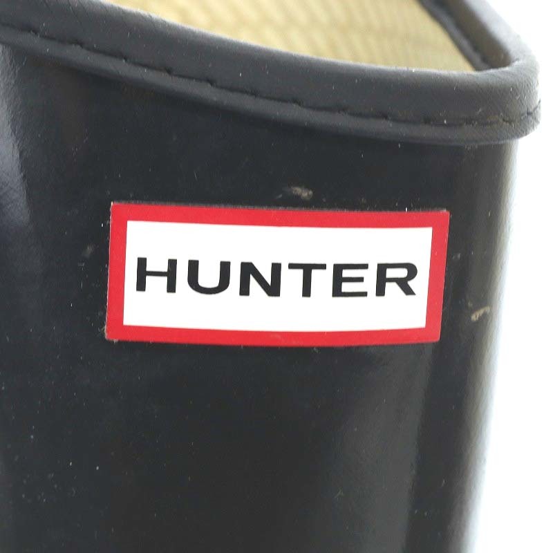 ハンター HUNTER レインブーツ レインシューズ ロング 長靴 フラット ラバー US4 21cm 黒 ブラック /YO1 レディース_画像5