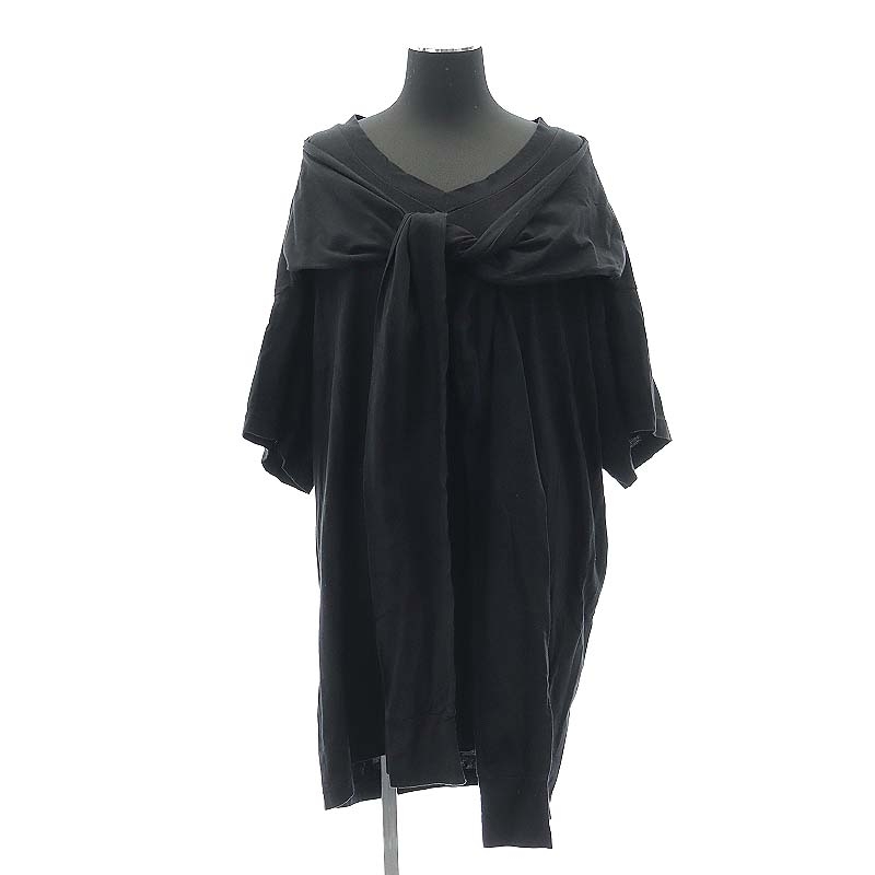  Limi feu LIMI feu cotton design cut and sewn 7 minute sleeve S black black /MI #OS lady's 