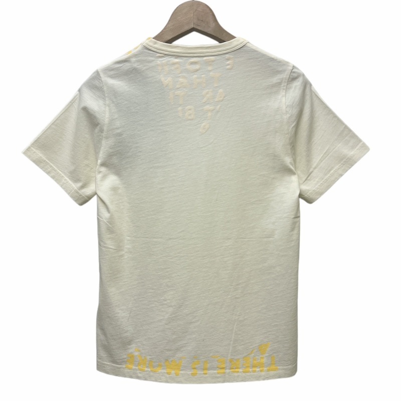 未使用品 メゾンマルジェラ Maison Margiela 17SS エイズTシャツ Ｖネック T-shirts S030-MM MALE RTW MAIN XS ベージュ S30GJ0004■GY33_画像2