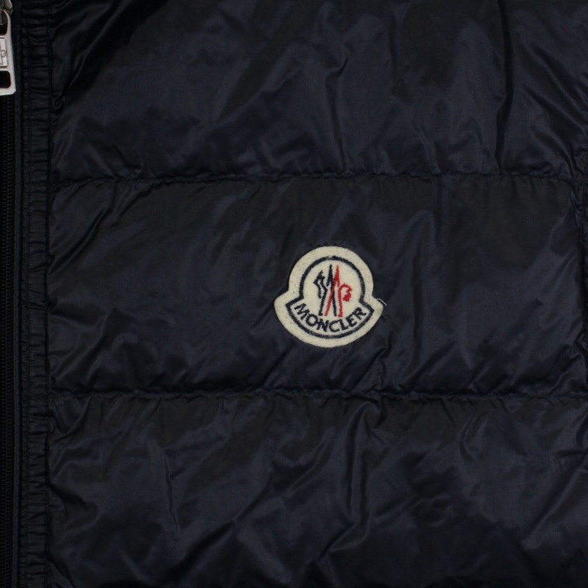 モンクレール MONCLER GUI GILET ダウンベスト ジャケット ジップアップ ロゴ ナイロン 2 M 紺 ネイビー /BM メンズ_画像6