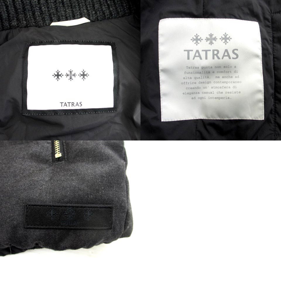 タトラス TATRAS LTA15A4422 FAGLIA ファグリア ダウンベスト レイヤード風 ニット切替 フード ジップアップ ウール シルク混 02 M相当 チ_画像7