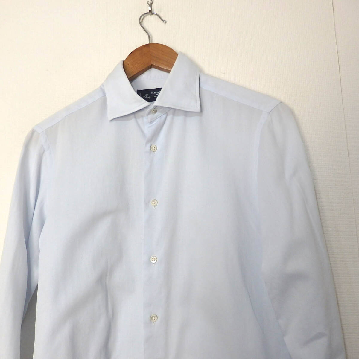 【送料無料】メーカーズシャツ鎌倉ドレスシャツ/水色　淡い　３７－８１　MAKER'S SHIRT KAMAKURA_画像6