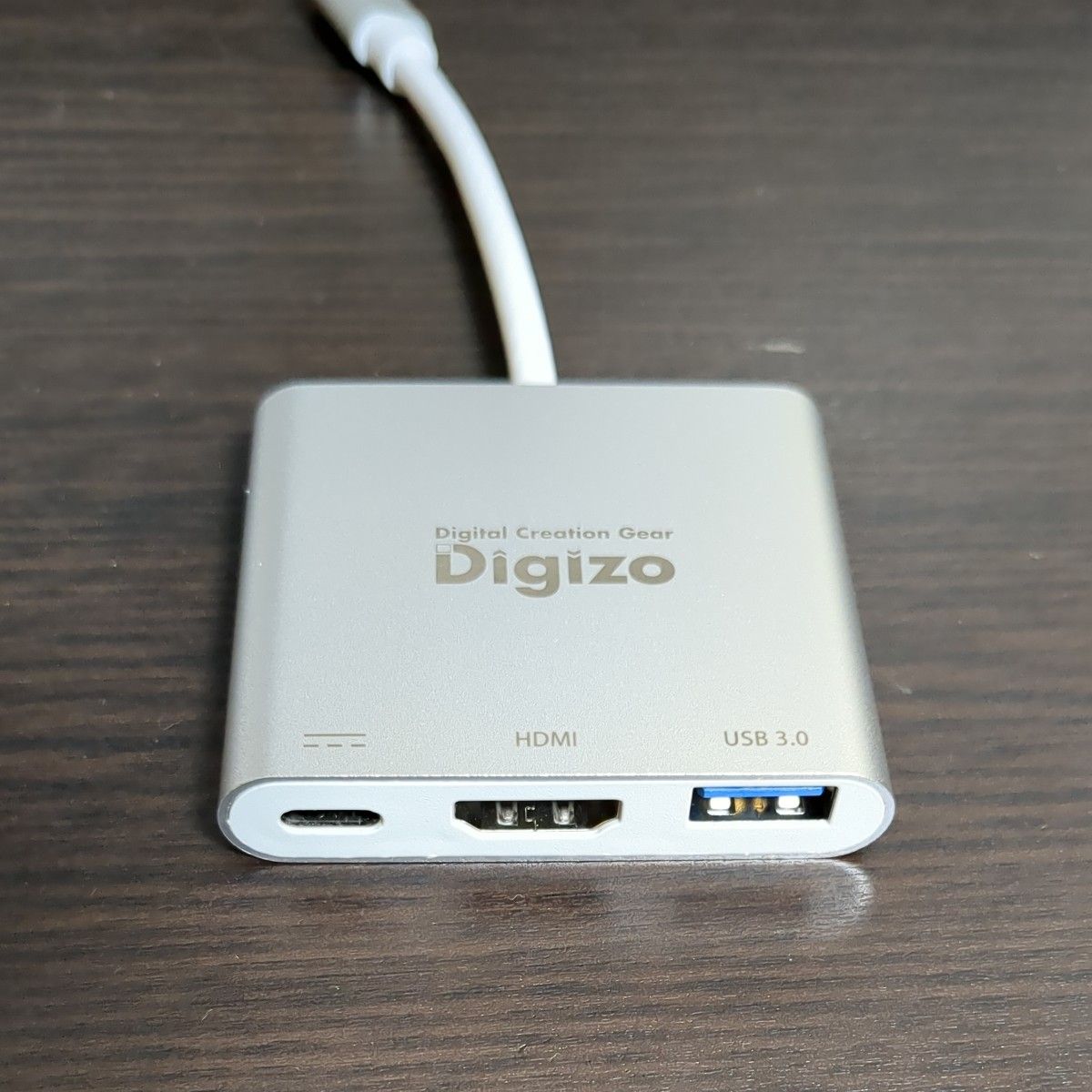 映像変換アダプタ [USB-C オス→メス HDMI /USB-A＋USB-Cメス給電] 