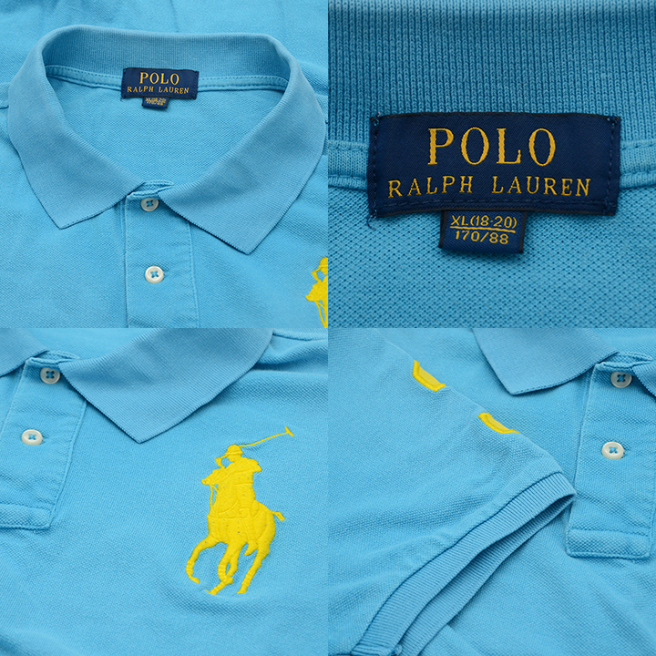 AＡ5444 ラルフローレン POLO Ralph Lauren ポロシャツ 半袖 XL 18-20 肩幅46 メール便可 xq_画像4