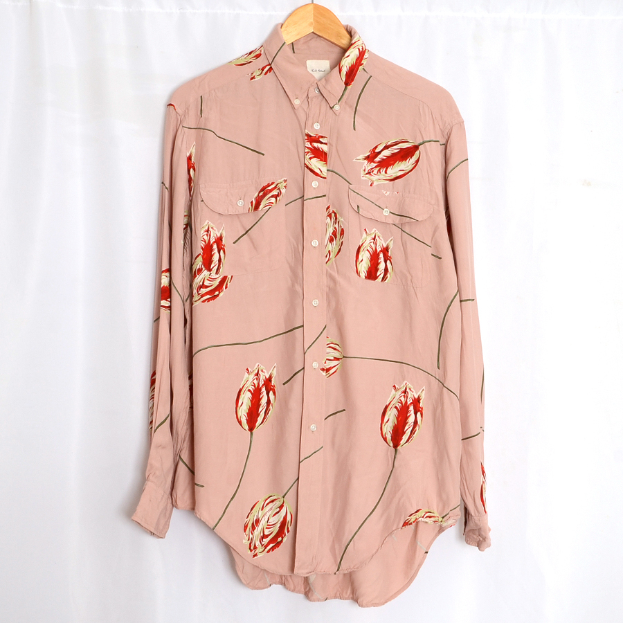 KS170 Karl hell mKARL HELMUT long sleeve shirt M shoulder width 48 tulip button down mail xq