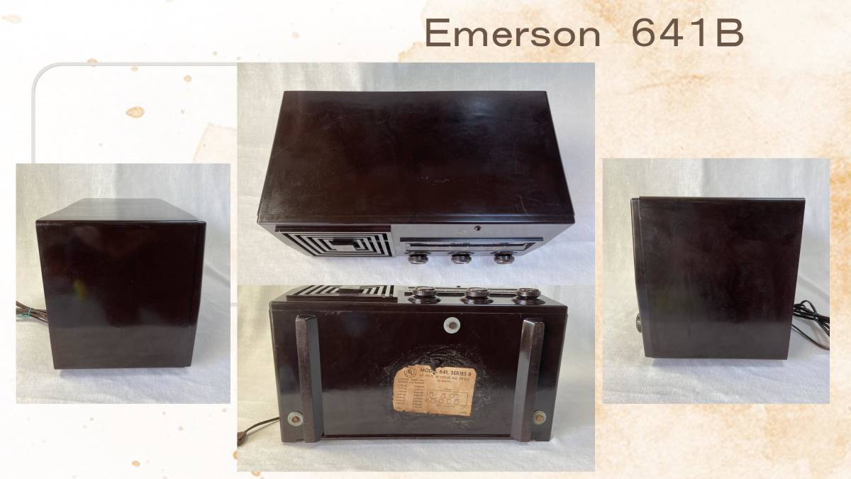 Ｅｍｅｒｓｏｎ（ＵＳＡ製）　7球中二スーパー　モデル　６４１Ｂ　真空管ラジオ　エマーソン　『整備品』_画像6