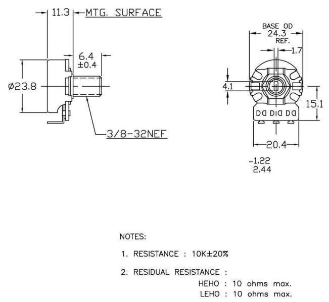 ポット Potentiometer - CTS, B10K, Linear, Bias Trimmer, Screw [送料170円から 同梱可]_画像3