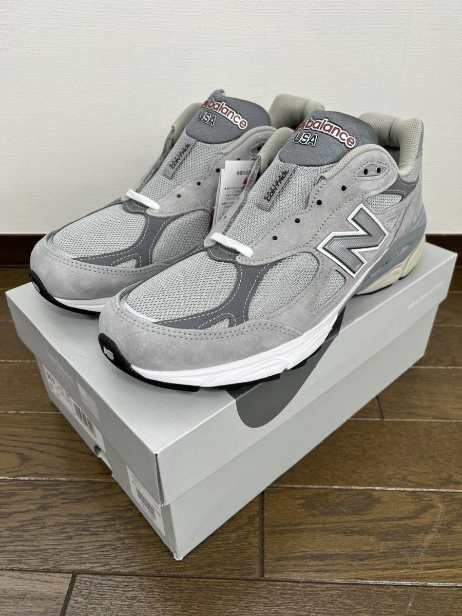 新品 New Balance ニューバランス M990GY3 M990 990 グレー GRAY 30 12 MADE IN USA 30cm US12_画像1