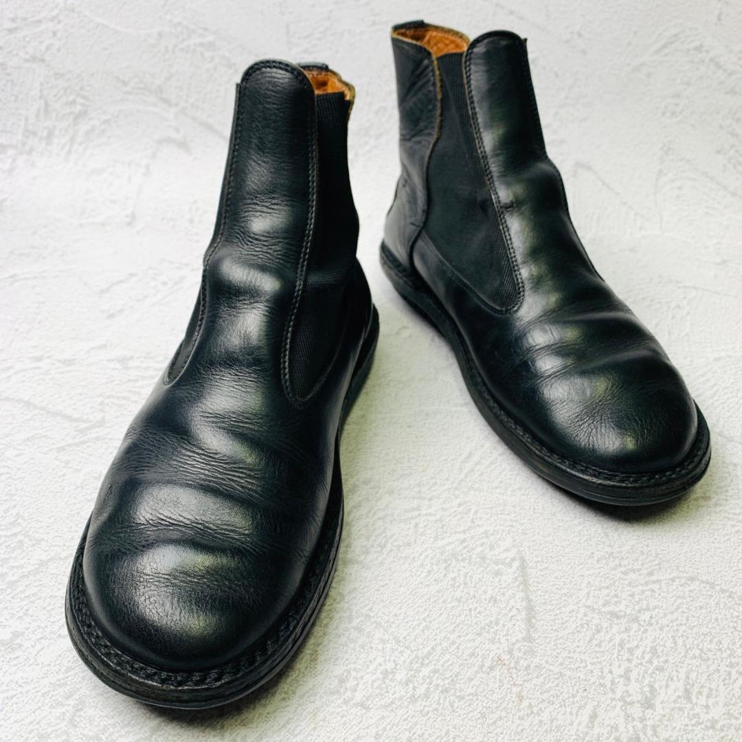 [ rare ] Trippen trippen side-gore short boots comfort black black health shoes 27.5~28cm wide width easy comfortable correction aging 