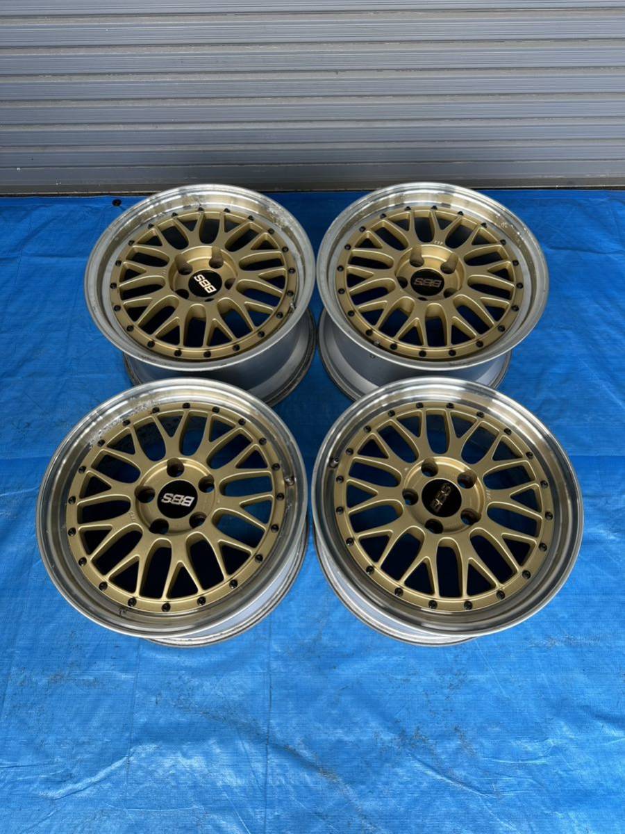 BBS 17インチ2本LM068 8J+45 2本LM069 9J+42 5H 5穴PCD114.3 中古アルミホイール4本セット希少　BBS RS _画像1