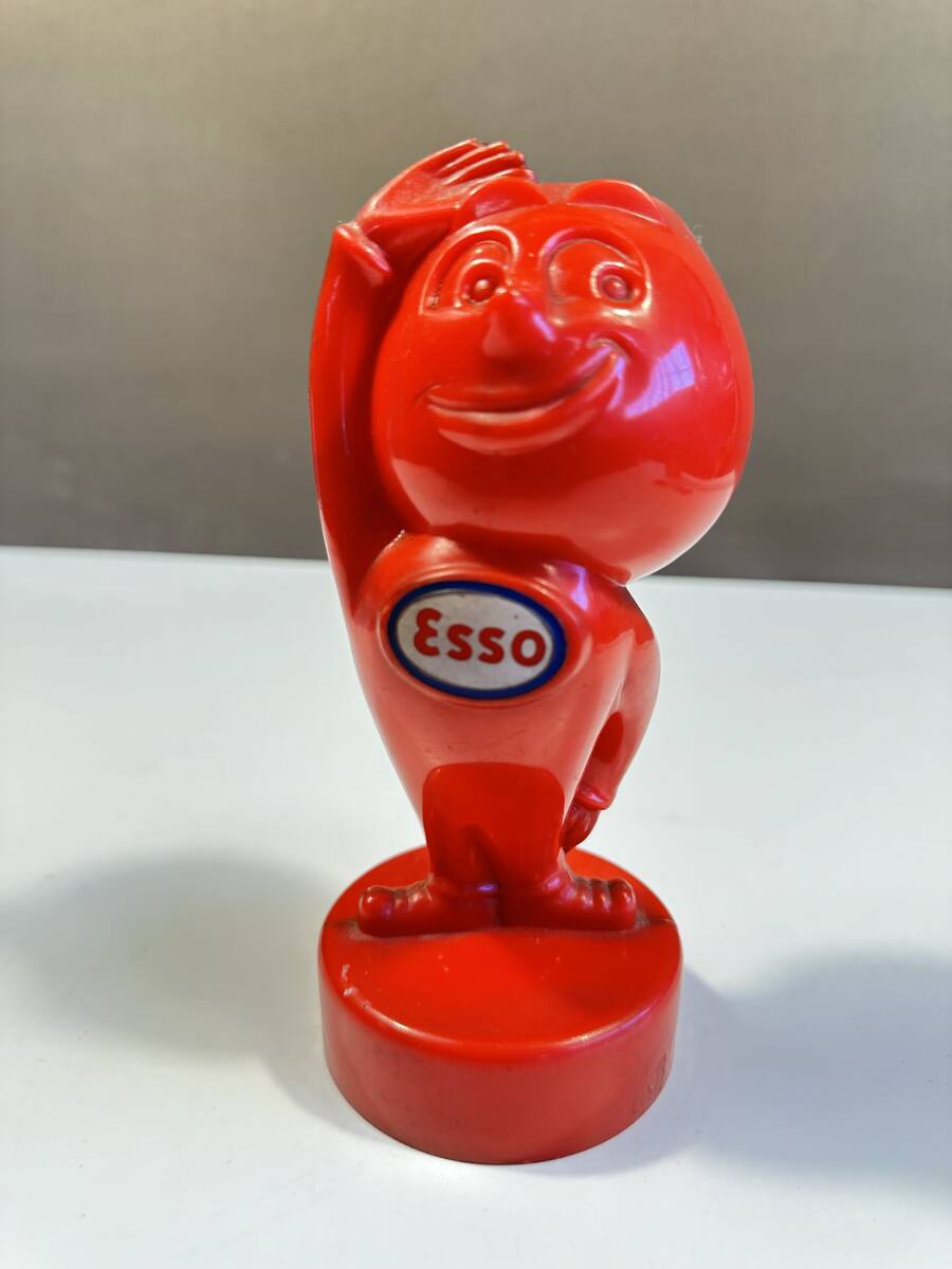 企業モノ/当時モノ/Esso/エッソボーイ/人形/プラスチック製/貯金箱/レッド/全長17㎝/ガレージインテリアの画像2