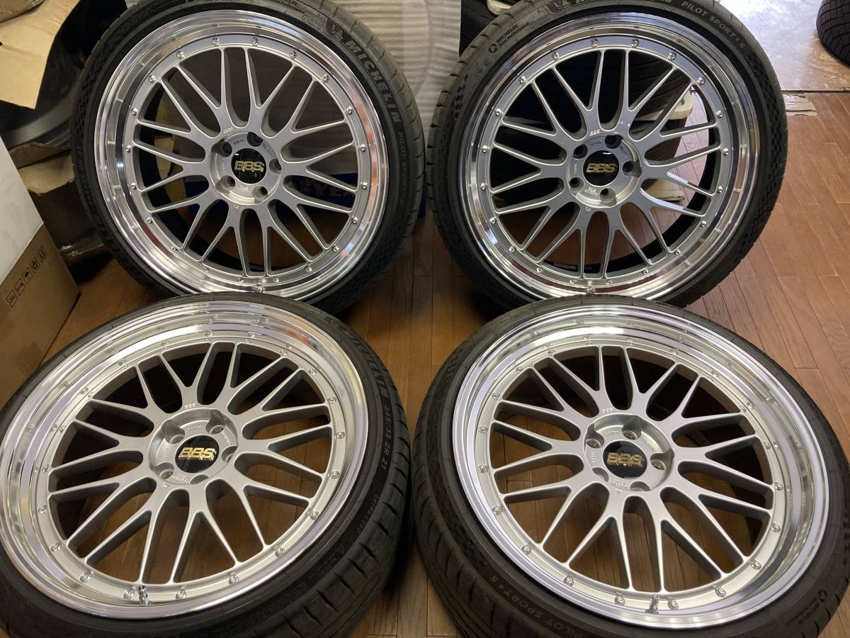 ◆極美品!!BBS LM 21インチ◆LM401＆LM402◆9J+32 10J+35◆ミシュラン PS4S 245/35R21 2023年製◆30アルファード ヴェルファイア Y51フーガ_画像1