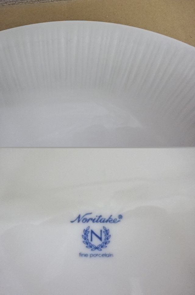 未使用・保管品★Noritake★ノリタケ　コニフェール　丸皿　約27.5㎝　4枚　コンジュント　角皿　約25.5㎝　4枚　電子レンジ・食洗器対応_画像4