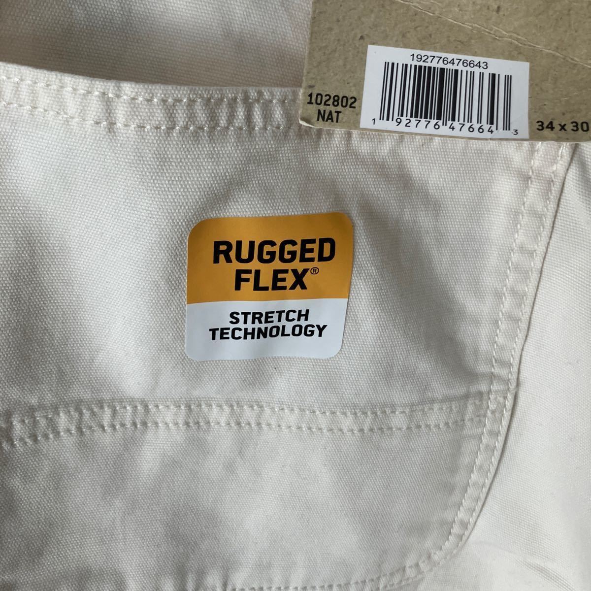 新品 carhartt カーハート Rugged Flex Rigby Double Front Pant ベイカーパンツ ワークパンツ ペインターパンツ ホワイト W34L30_画像6