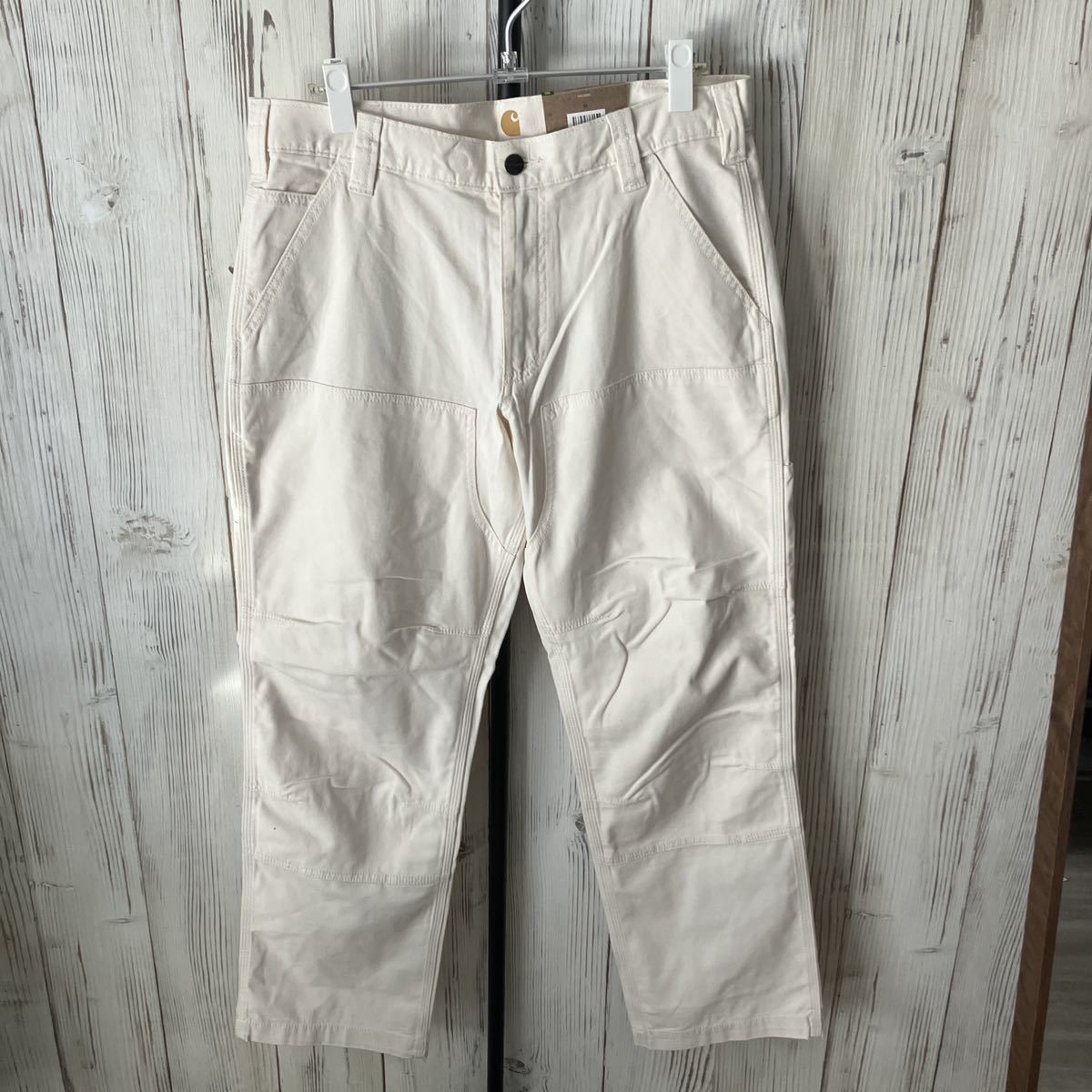 新品 carhartt カーハート Rugged Flex Rigby Double Front Pant ベイカーパンツ ワークパンツ ペインターパンツ ホワイト W34L30_画像3