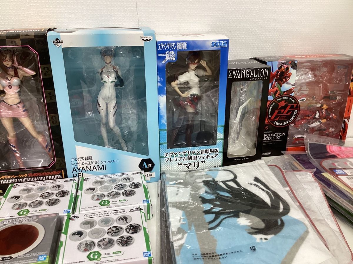 【同梱不可/現状】 新世紀エヴァンゲリオン グッズ まとめ売り クリアファイル フィギュア アクスタ タオル リングノート 他_画像7