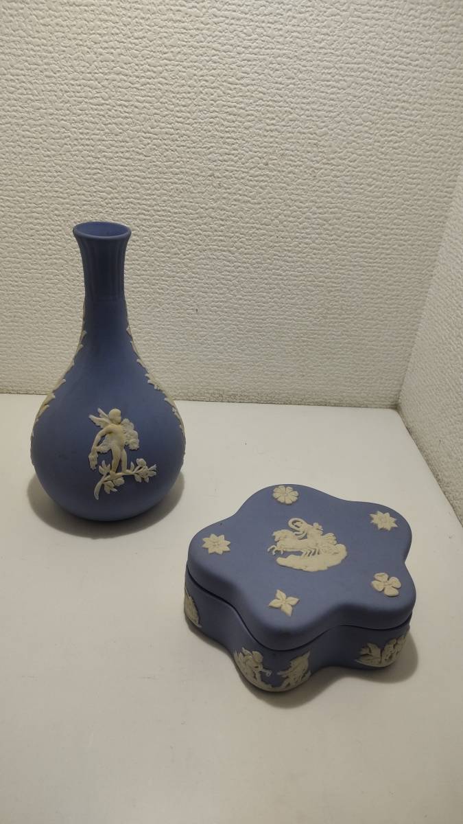 17181/17182　珍品〇貴重品〇ウエジウッド一輪挿し＆キャンディーケース_画像10