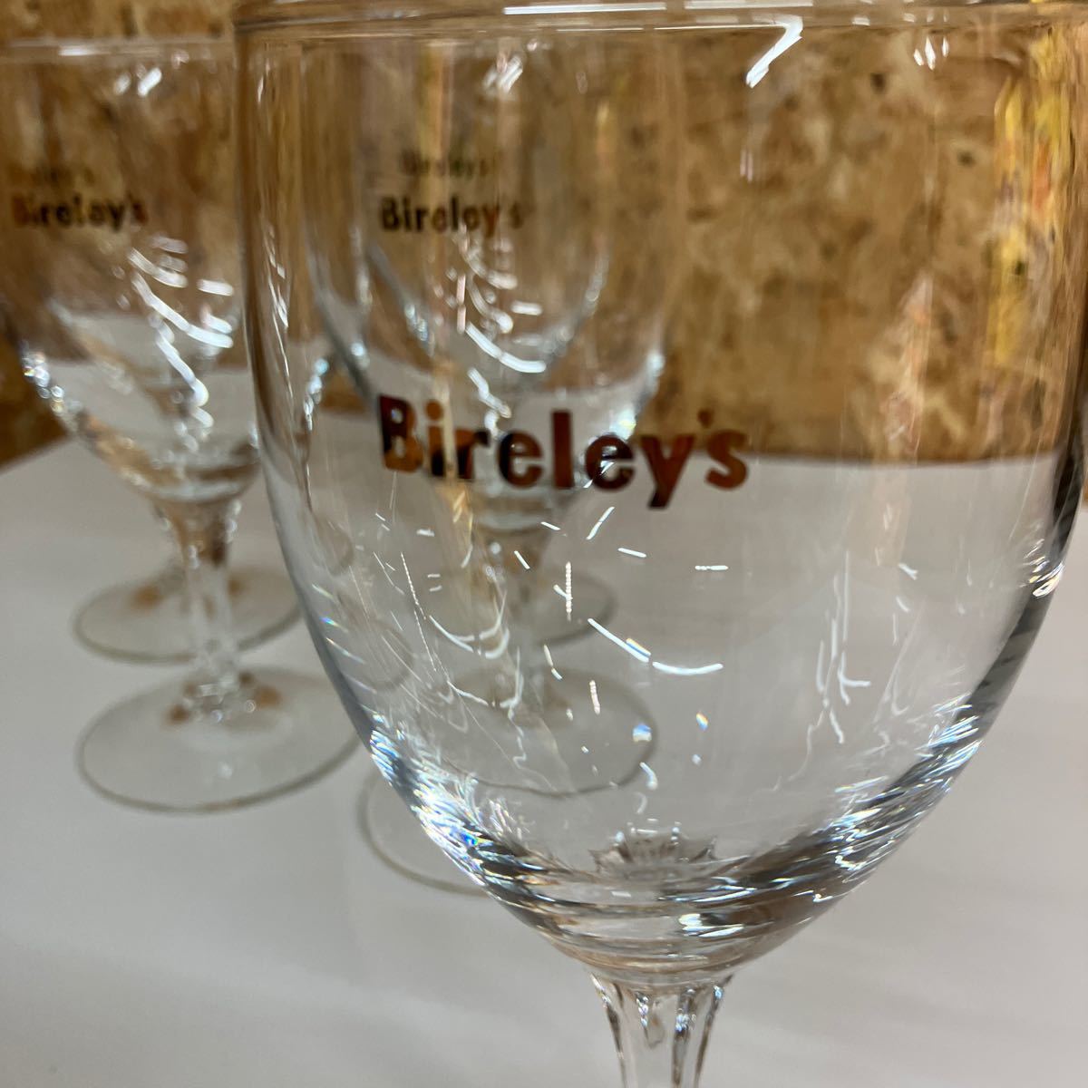 昭和レトロ　アサヒ　バヤリースオレンジ　ワイングラス　California Goblet　ガラス　グラス　コップ　5客セット　未使用　当時物/R-104 _画像3