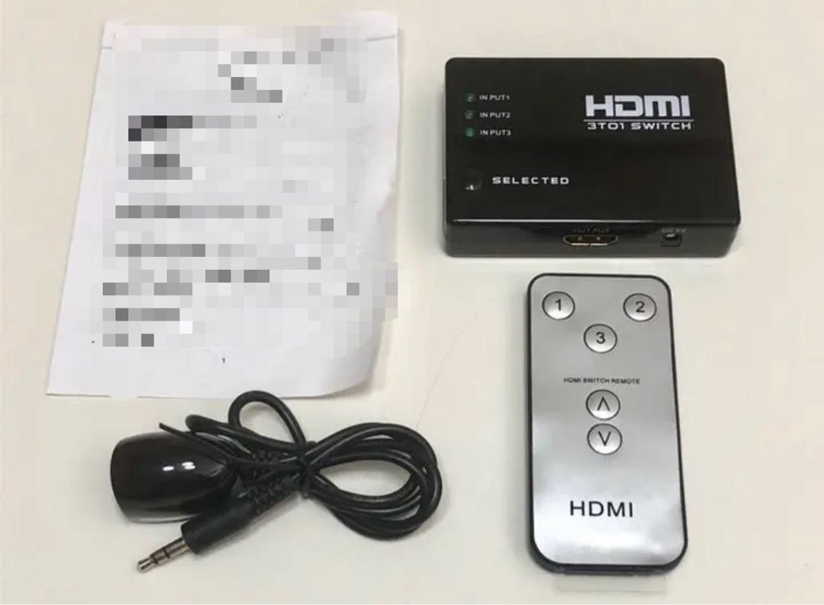 HDMI機器セレクター　3ポート　リモコン付き