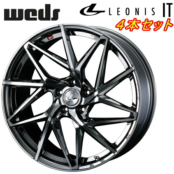 Weds LEONIS IT ホイール4本Set ブラックメタルコート/ミラーカット 7.0-18インチ 5穴/PCD114.3 インセット+55_画像1