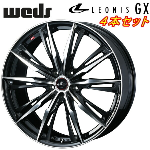 Weds LEONIS GX ホイール4本Set パールブラック/ミラーカット 6.0-15インチ 5穴/PCD100 インセット+45_画像1