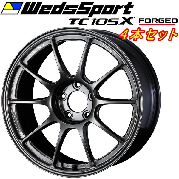 WedsSport TC105X FORGED ホイール4本Set EJチタン 9.0-18インチ 5穴/PCD114.3 インセット+32_画像1