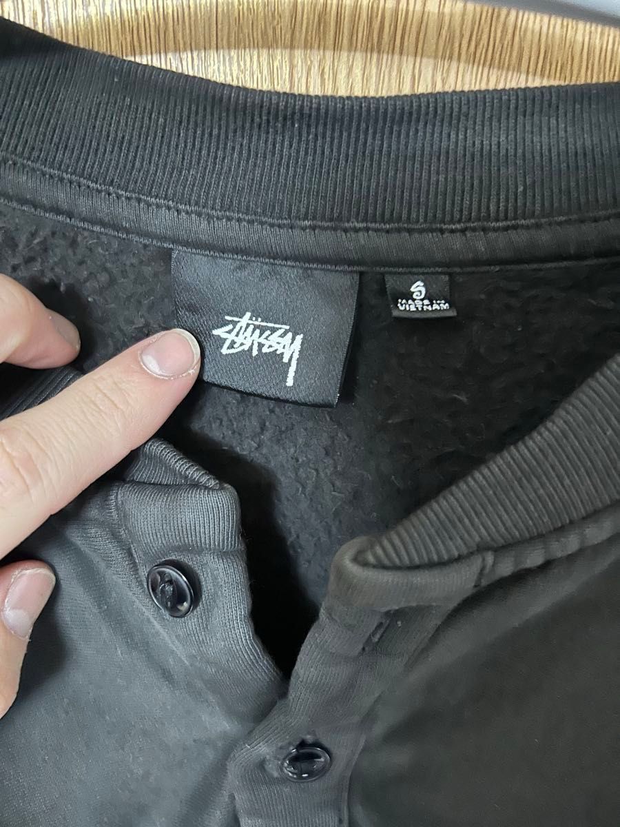 STUSSY OPEN HEM HENLEY FLEECE