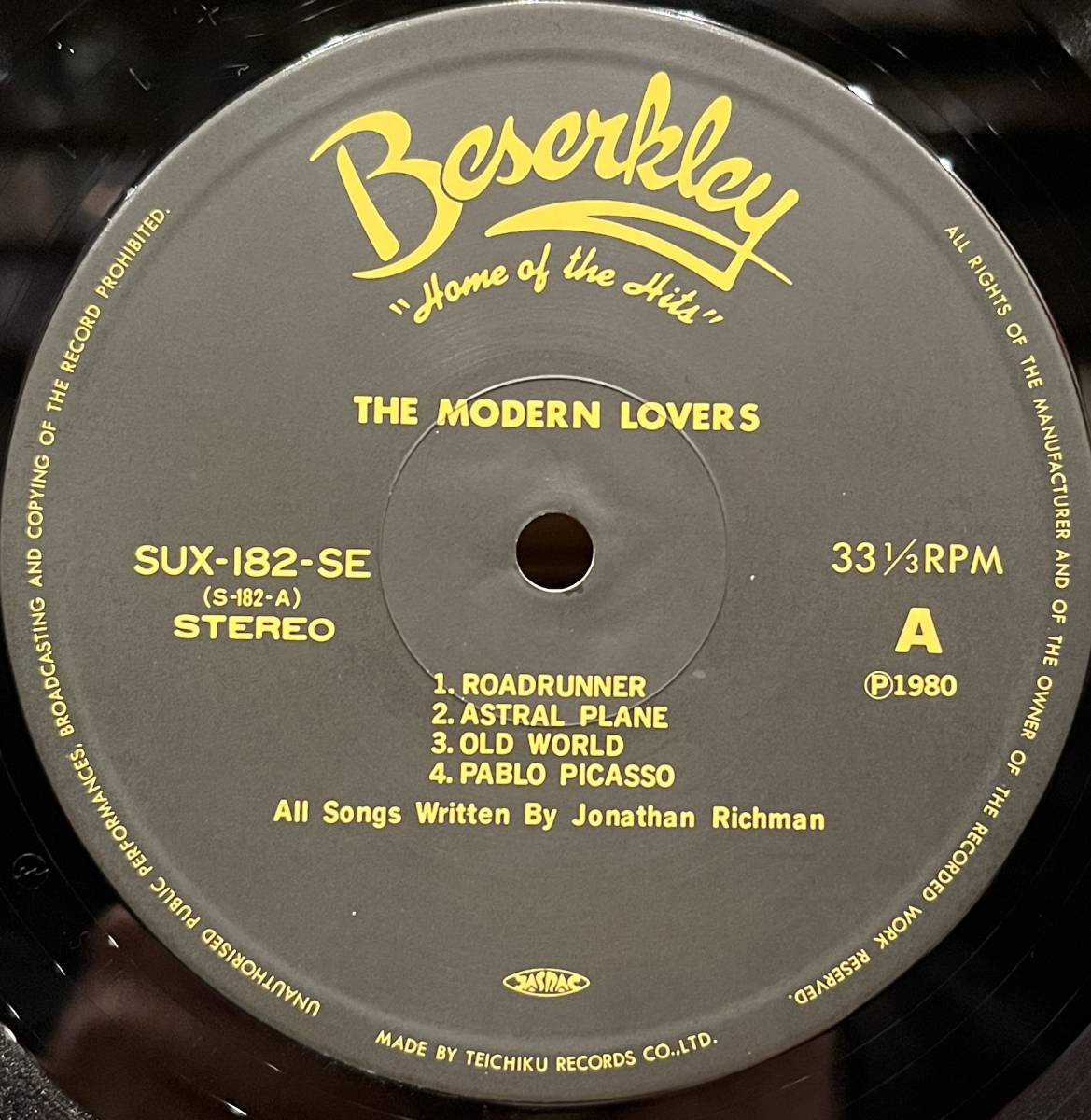 ◇希少!国内盤!帯付LP◇ジョナサン・リッチマン / ザ・モダン・ラヴァーズ Jonathan Richman / The Modern Lovers SUX-182-SE 甲本ヒロトの画像2