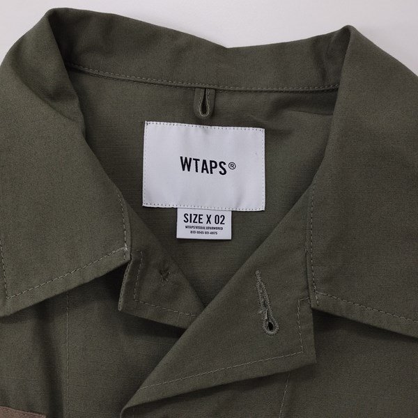 E068b [人気] WTAPS ダブルタップス シャツジャケット 02 オリーブ 211WVDT-SHM03 長袖 綿100 | アウター G_画像4