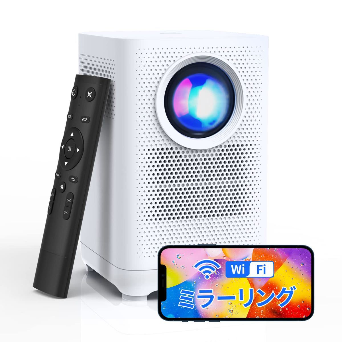 WITSEER ホームプロジェクター(L1M)Projector ネイティブ 1080P フル HD スマホ/iPhone PS3/4/5 Switch ゲーム機に対応 ミラーリング 小型の画像1