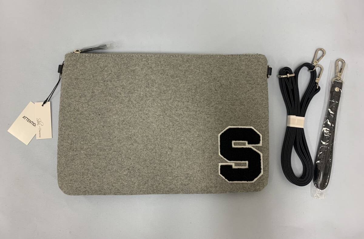 (G)AAA. Shinji . clutch bag gray unused ②