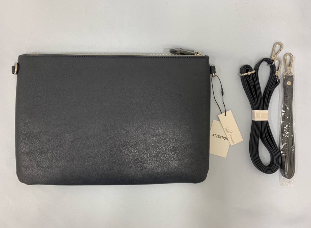 (G)AAA. Shinji . clutch bag gray unused ①