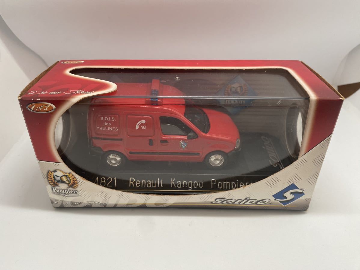 1/43 Solido Renault Kangoo Pompiers ソリド ルノーカングー 消防車仕様 美品_画像2