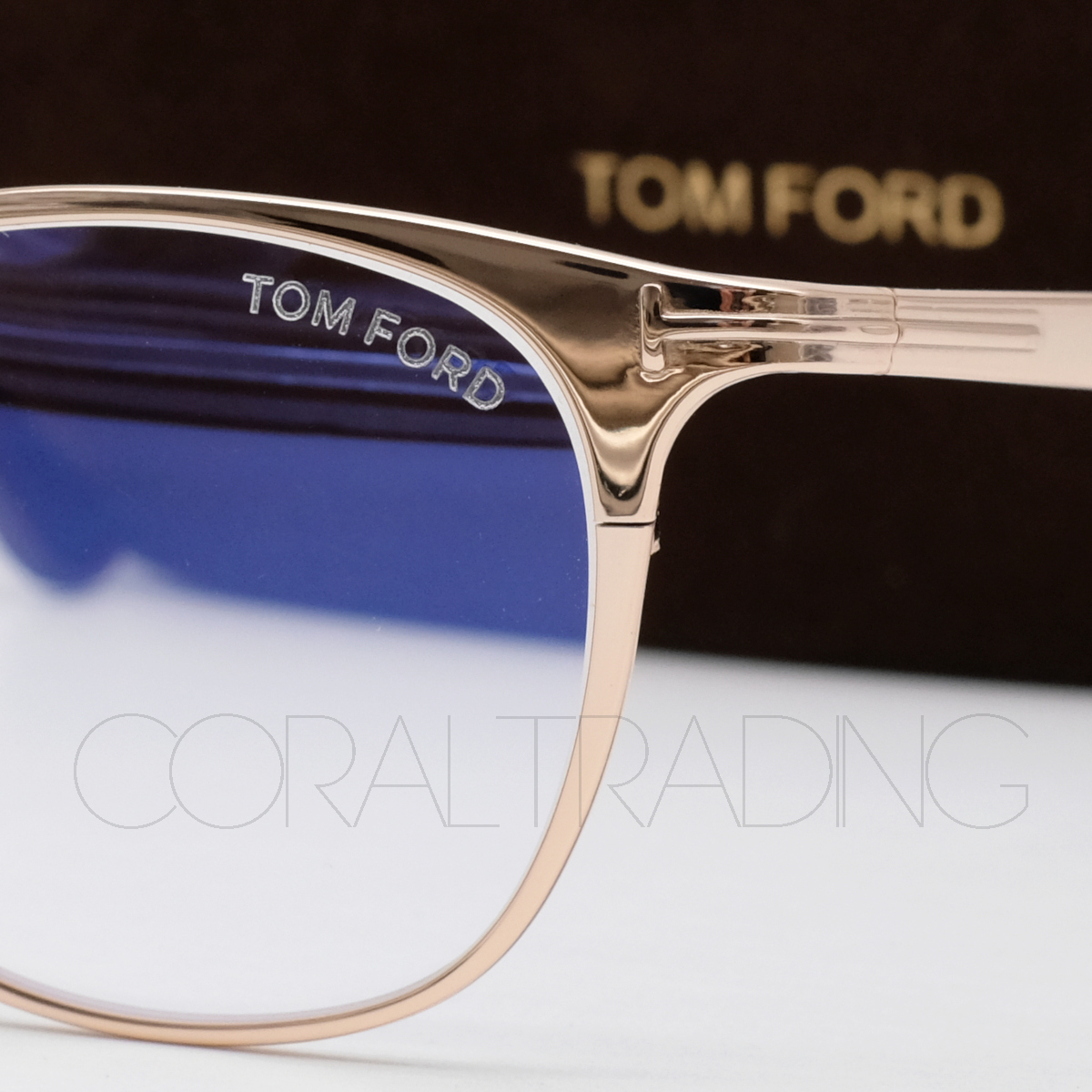 24036★新品本物！TOMFORD TF5732-B 028 シャイニーローズゴールド トムフォード メタルフレーム ブルーライトカットレンズ クリングス仕様の画像7