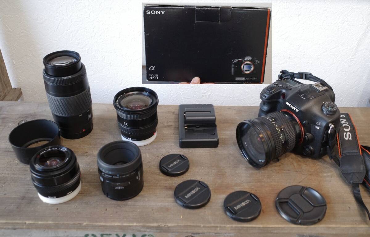 SONY 一眼レフカメラα99 SLT-A99V　撮影枚数3,891枚 　　レンズ5本付_画像1