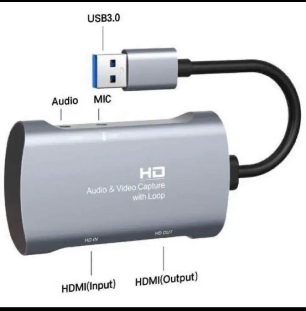 HDMI キャプチャーボード USB3.0 30fps ストリーミングと録画