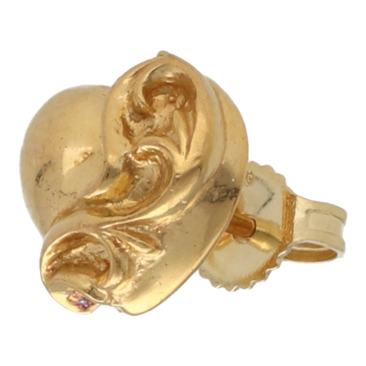 【中古】 CHROME HEARTS クロムハーツ イヤリング ハート スタッド 22K ゴールド 23002583 RS