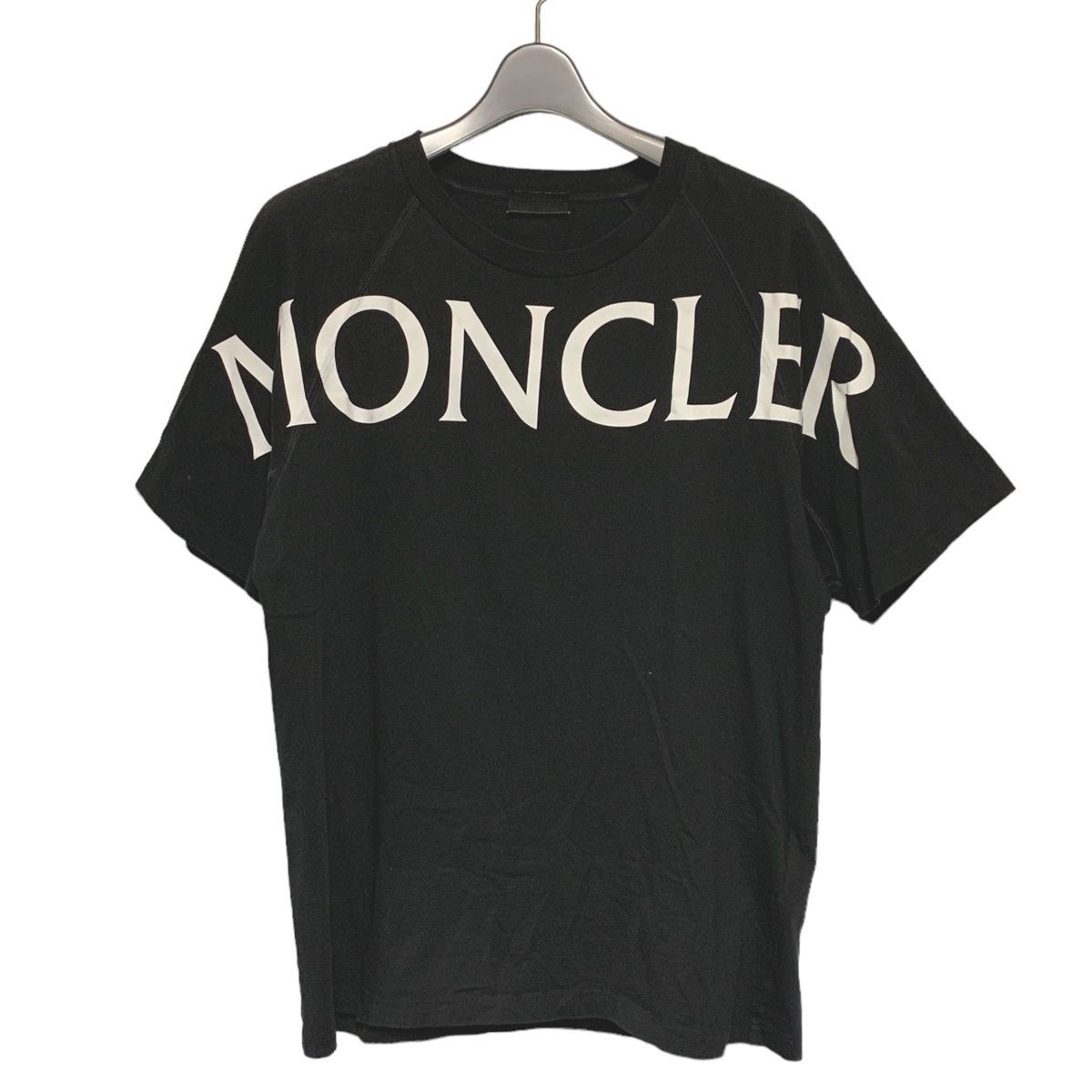 【中古】 MONCLER モンクレール ロゴ プリント 半袖 Tシャツ S G10918C7C510 ブラック 23031645 RS_画像1