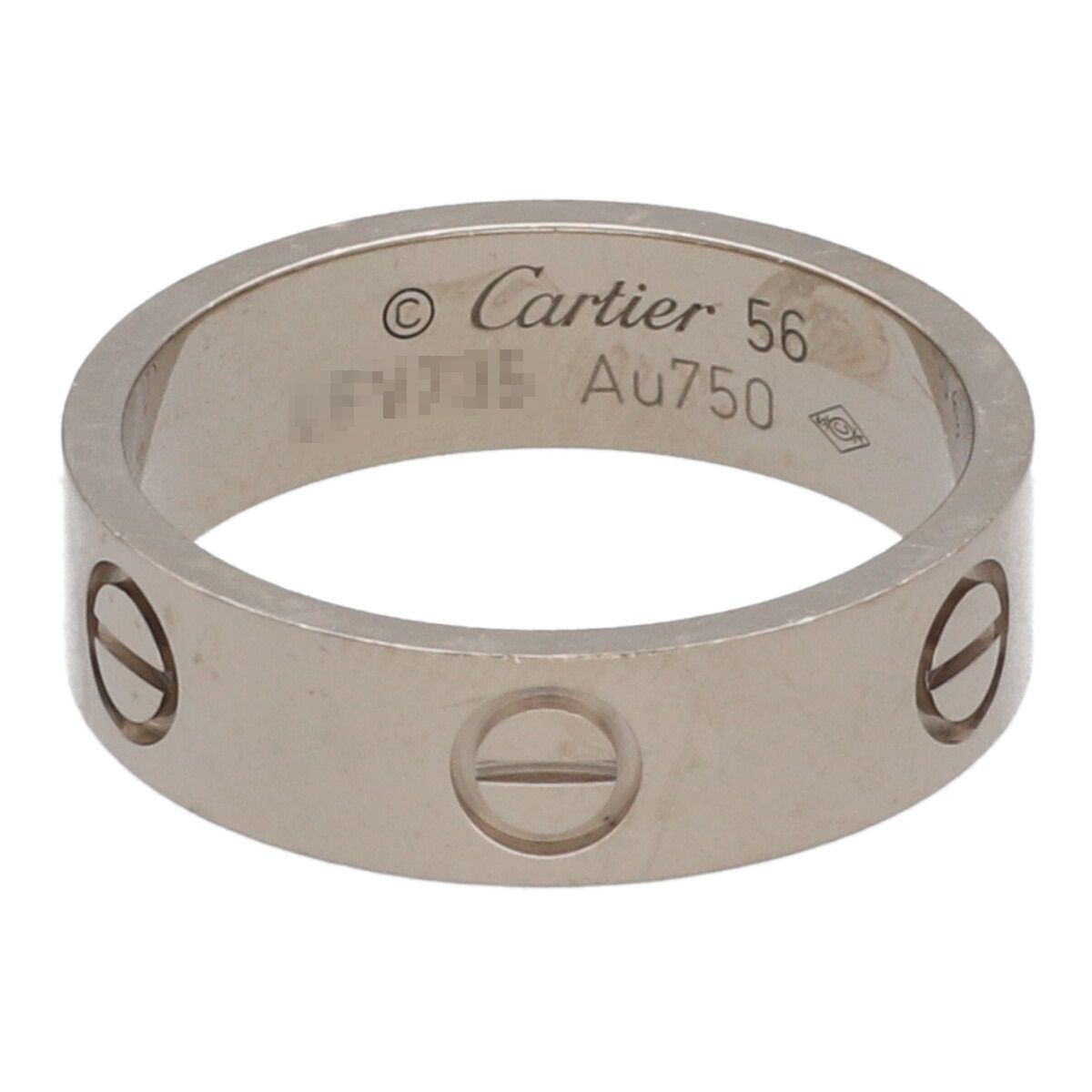 【中古】 Cartier カルティエ LOVE リング 56 B4084700 K18WG ホワイトゴールド ラブ リング 23019213 RS_画像3
