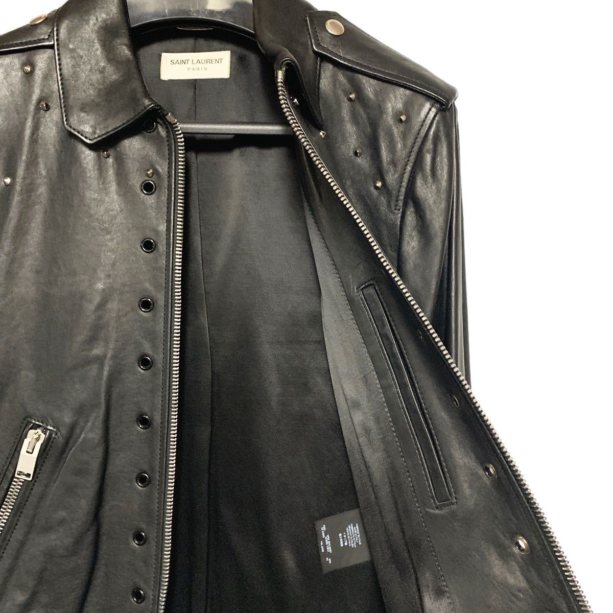 【中古】 Saint Laurent サンローラン スタッズ シングル ライダースジャケット 344669 Y5EC1 20011866 AO_画像4