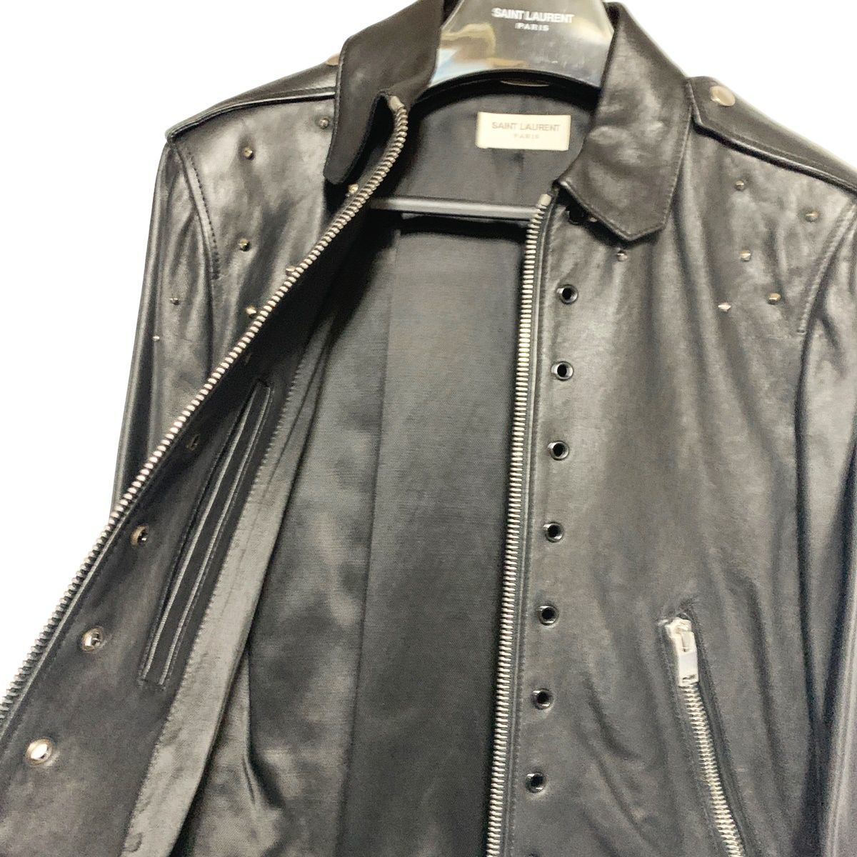 【中古】 Saint Laurent サンローラン スタッズ シングル ライダースジャケット 344669 Y5EC1 20011866 AO_画像5