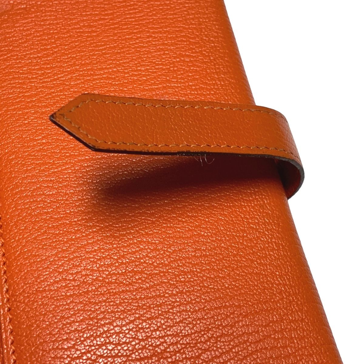 【中古】 HERMES エルメス ベアン クラシック メンズ財布 3つ折り長財布 ゴールド金具 □H刻印 23037734 AO_画像9