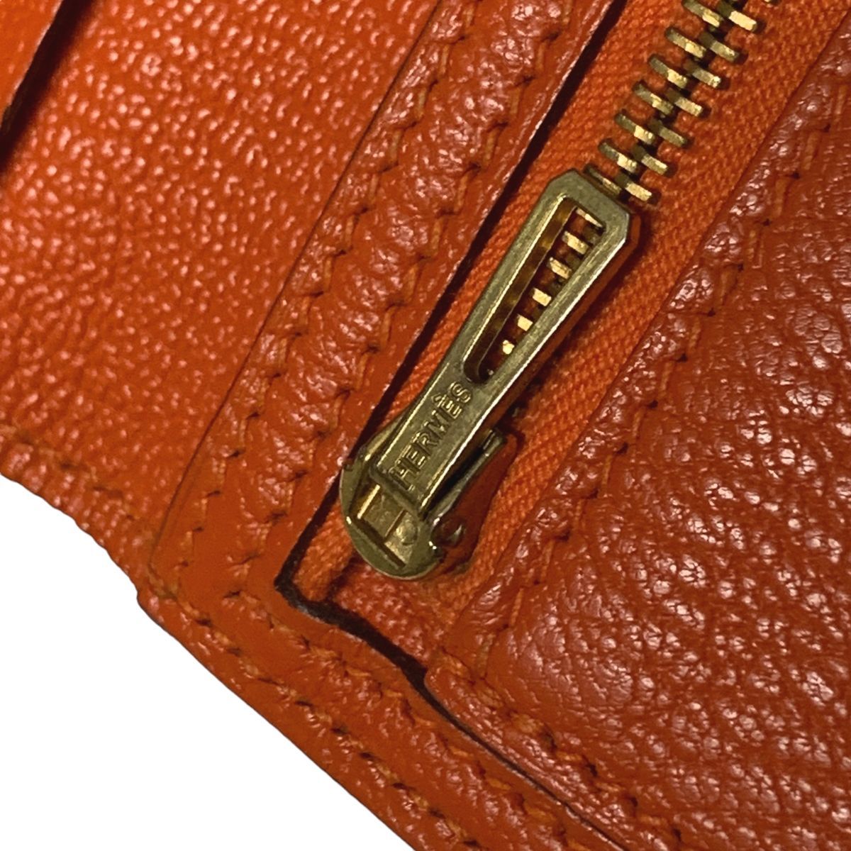 【中古】 HERMES エルメス ベアン クラシック メンズ財布 3つ折り長財布 ゴールド金具 □H刻印 23037734 AO_画像10