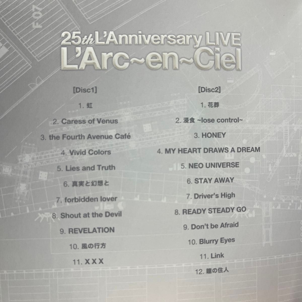L'Arc〜en〜Ciel 25th LAnniversary LIVE (通常仕様)アルバム2枚組CD